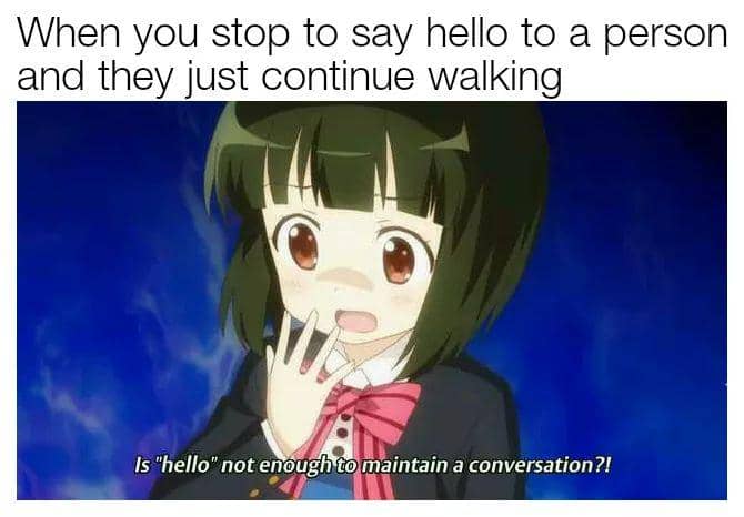meme anime tentang momen canggung