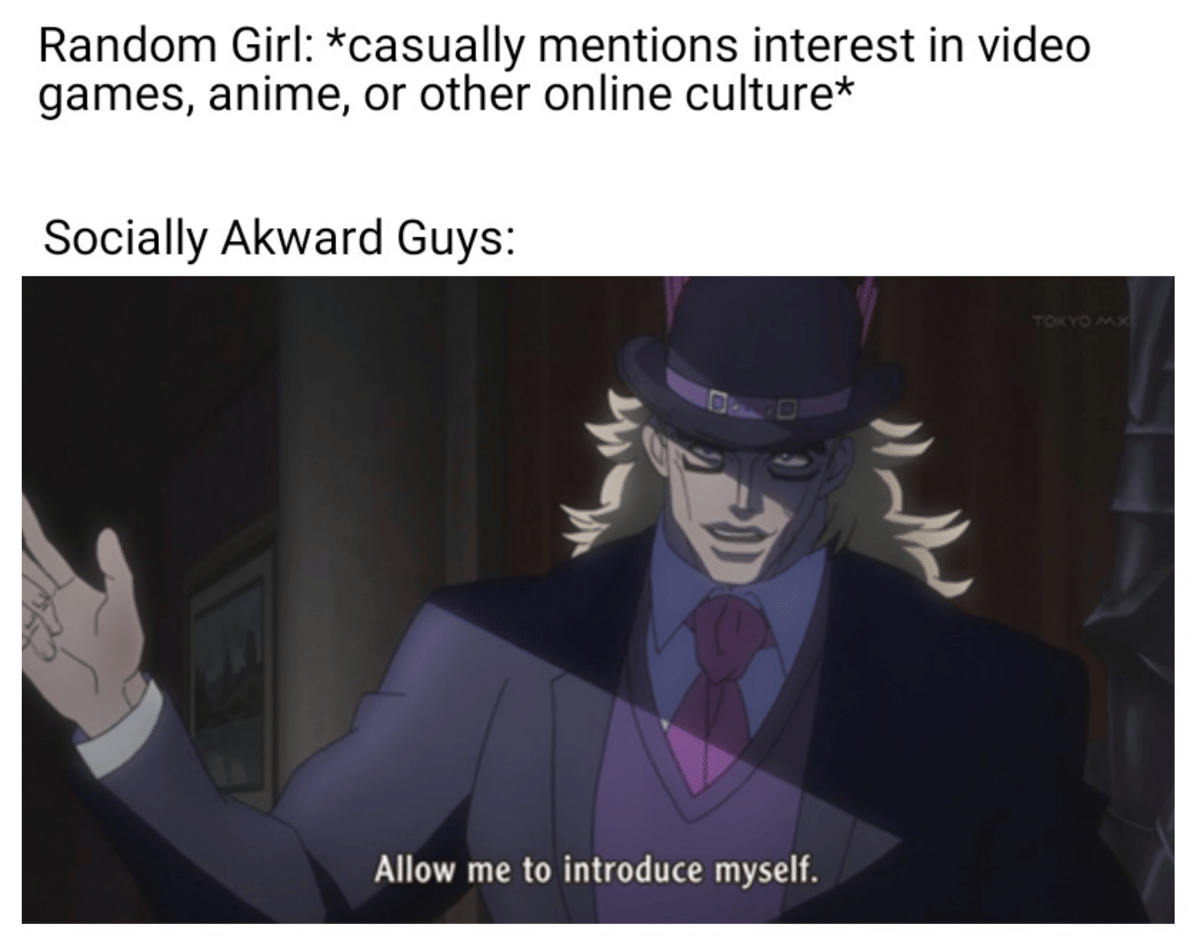 meme anime tentang momen canggung