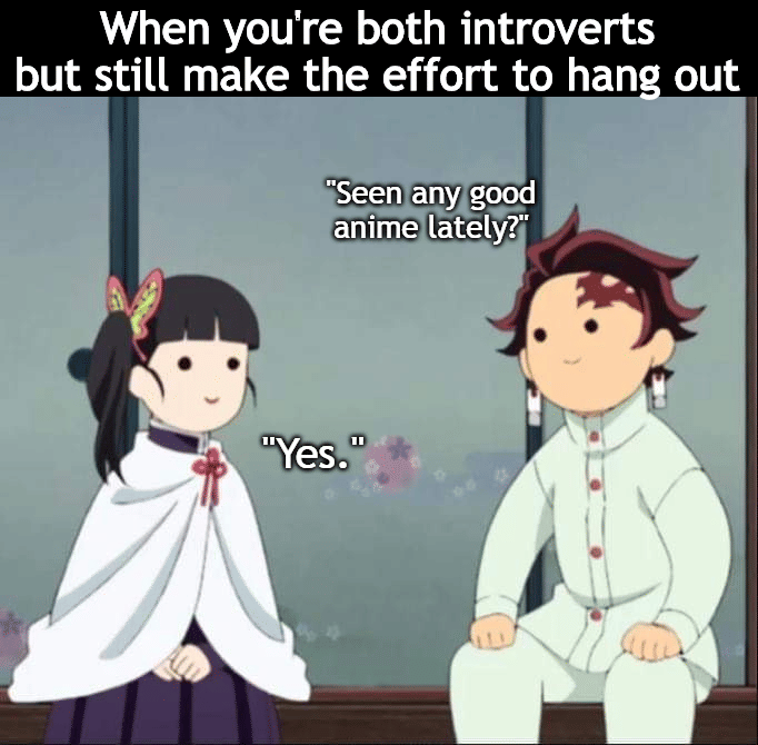 meme anime tentang momen canggung