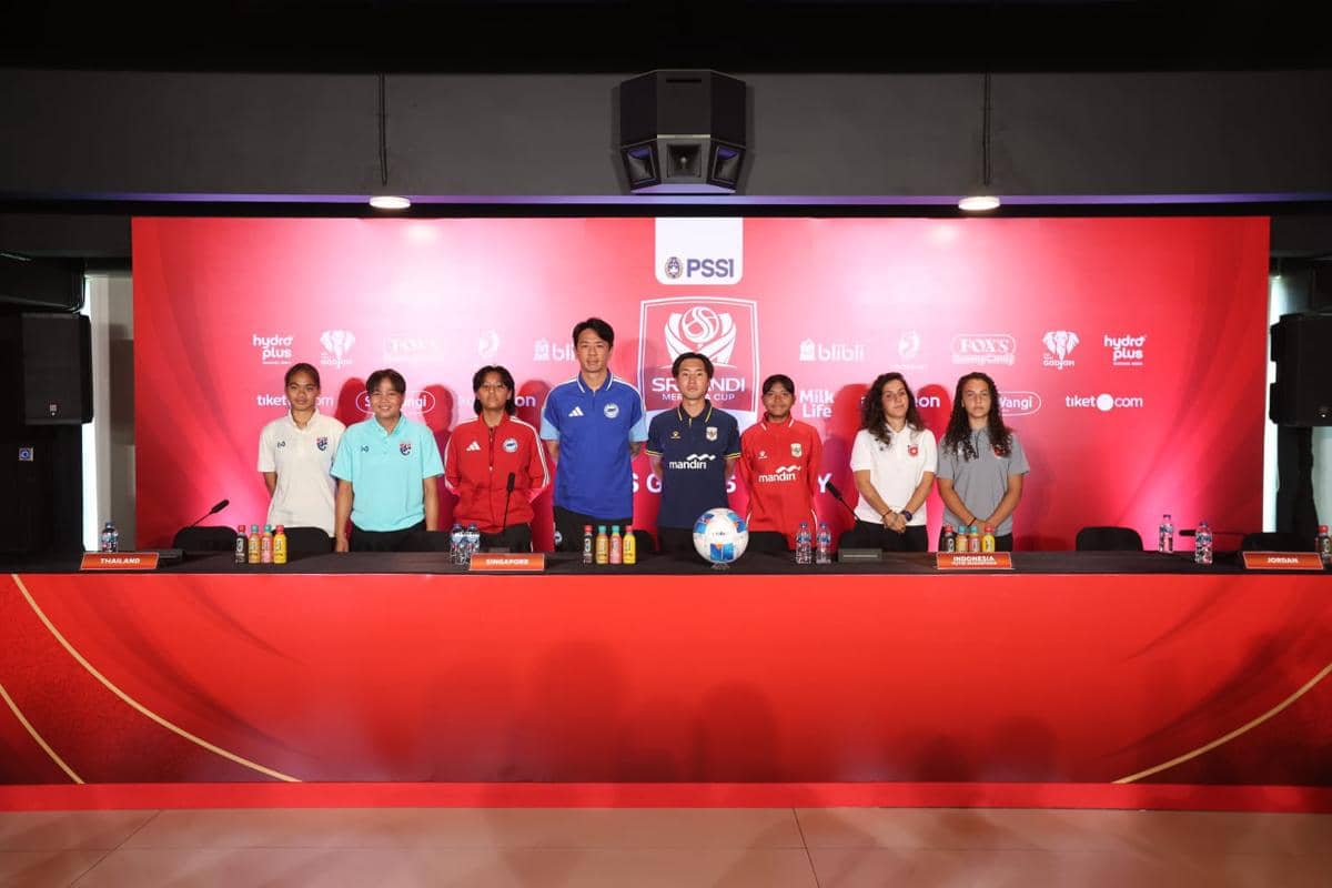 Sesi jumpa pers menjelang Srikandi Merdeka Cup 2026 di Kudus, Jawa Tengah, sebagai persiapan penyelenggaraan turnamen.