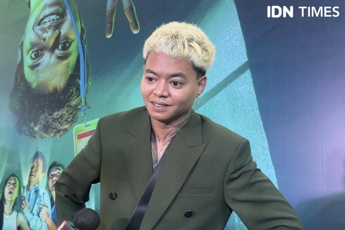 Reza Arap dalam Gala Premiere film Harusnya Horror pada Kamis (13/8/2026)