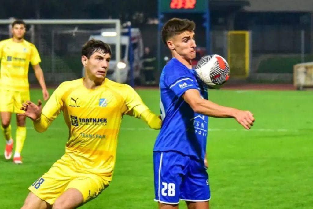 Winger Luka Bulatovic saat masih memperkuat ND Gorica pada musim 2024/2025.