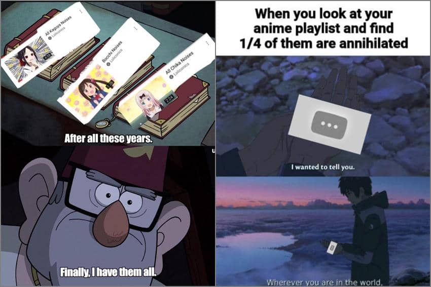 8 Meme Anime tentang Playlist Lagu, Serandom Apa?