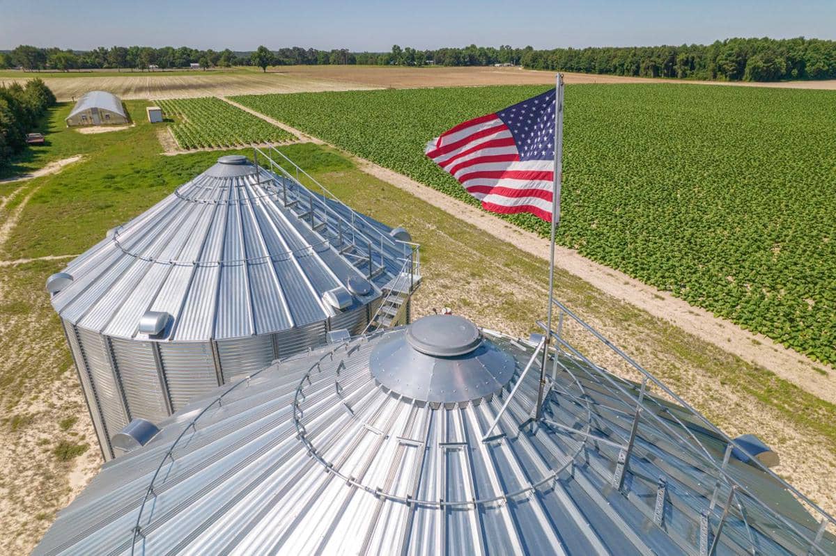 ilustrasi bendera Amerika Serikat, pertanian