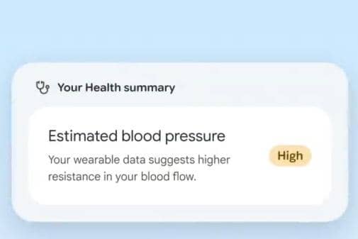 informasi notifikasi hasil tes tekanan darah yang bisa dipantau melalui Pixel Watch 5