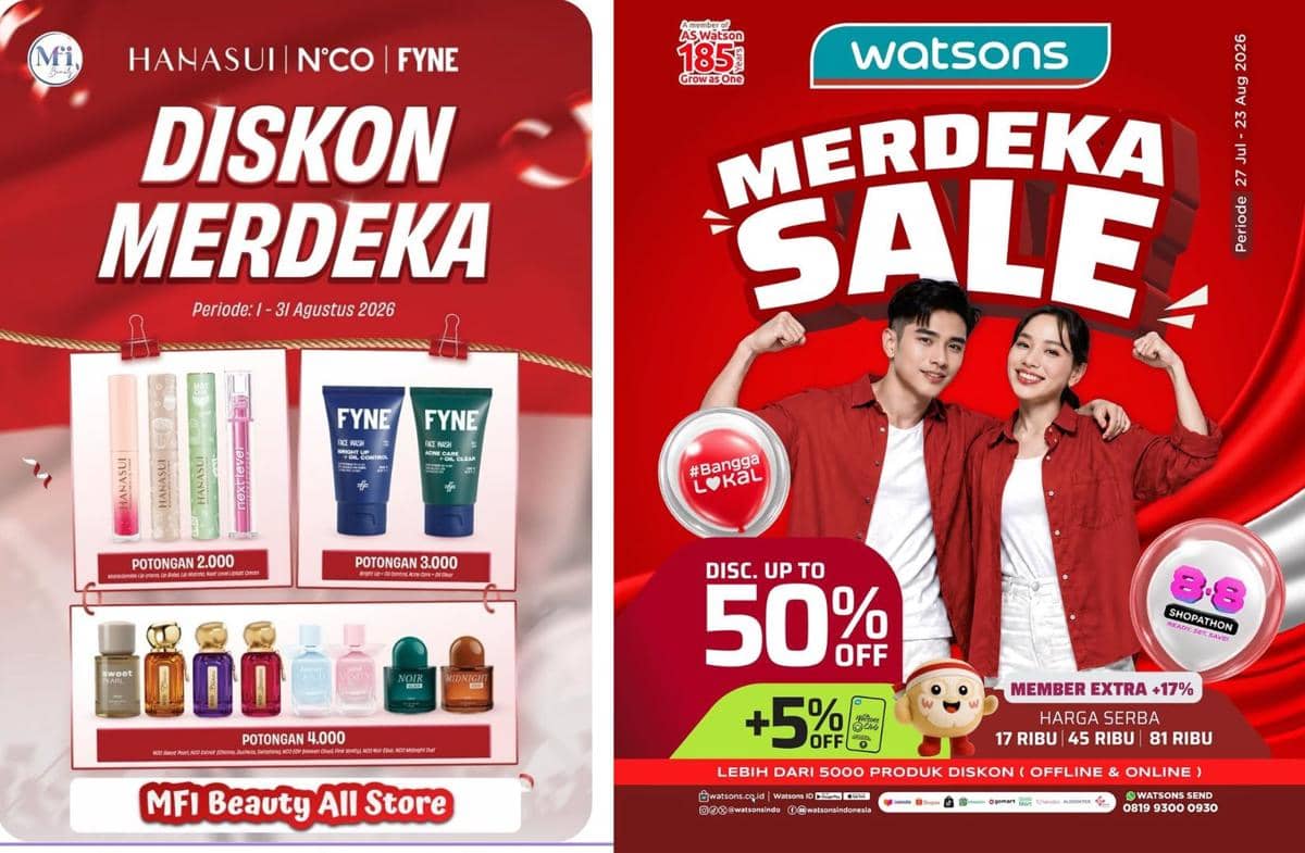 Promo Brand Kecantikan Lokal Spesial Hari Kemerdekaan