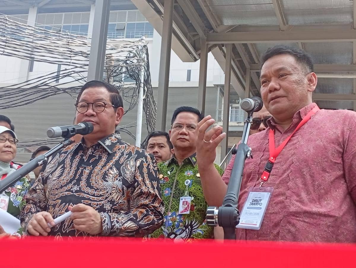 Gubernur DKI Jakarta Pramono Anung mengecek LRT Jakarta, Kamis (13/8/2026).