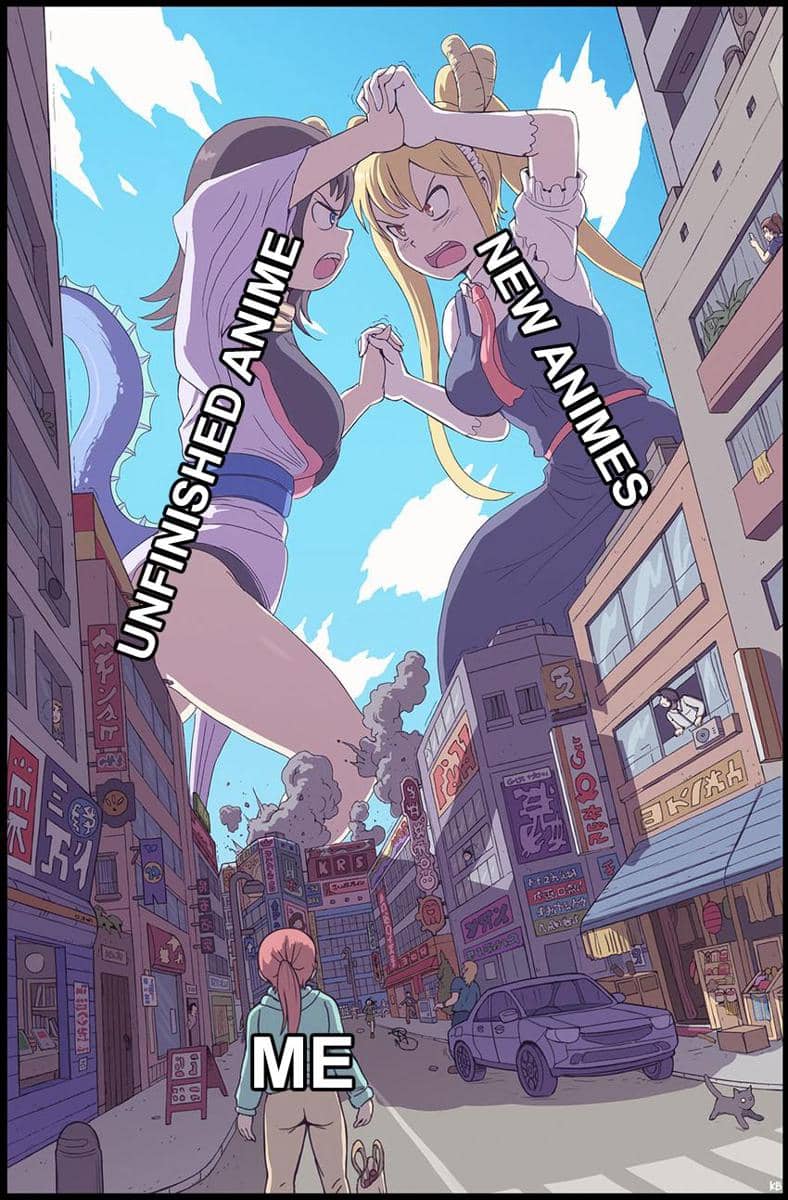 meme anime tentang kesulitan