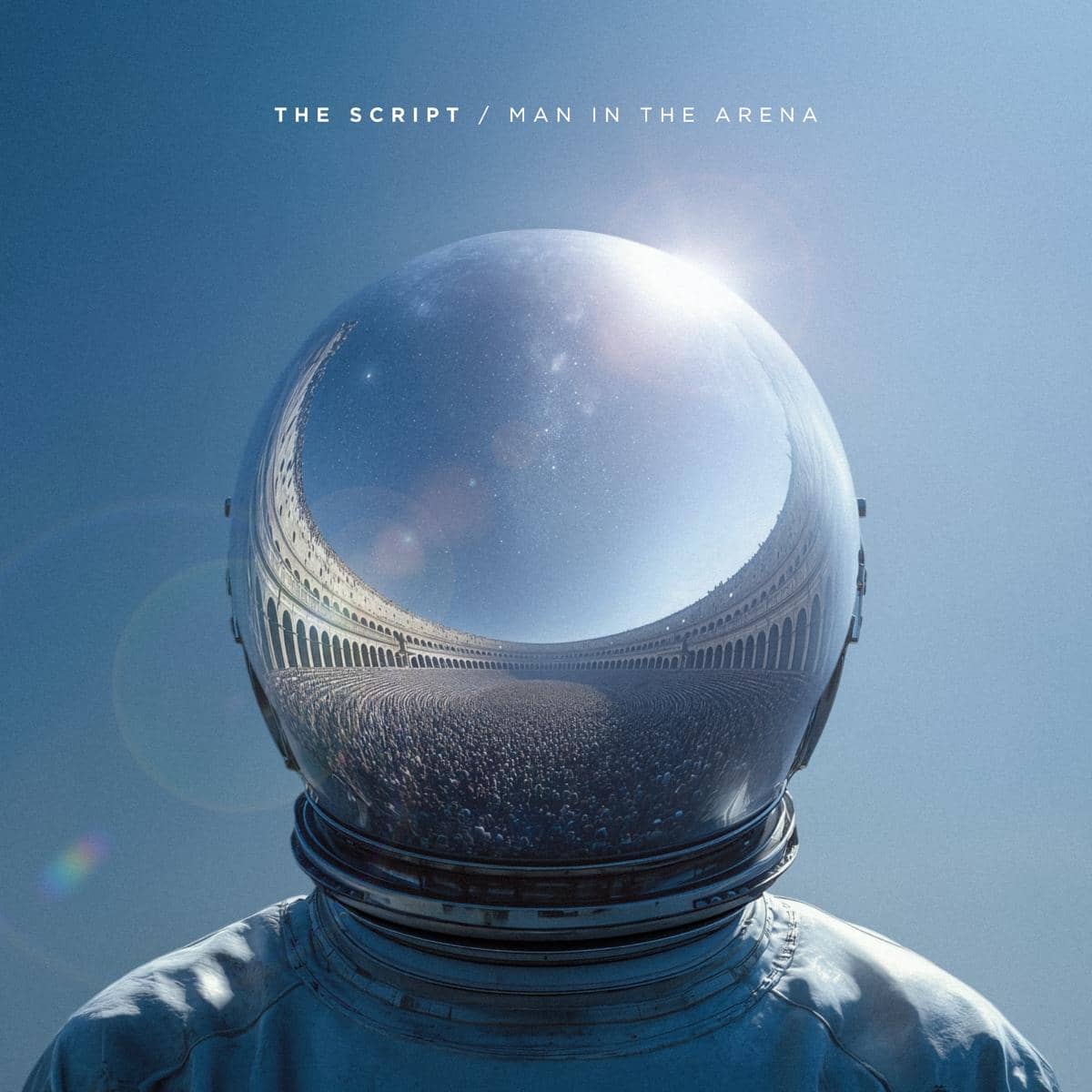 Sampul visual bertuliskan “Man In The Arena” yang diunggah melalui akun Instagram resmi The Script.