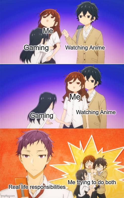 meme anime tentang kesulitan