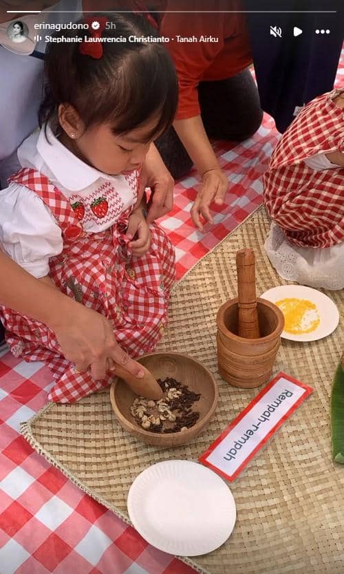 Anak artis mengikuti perayaan Hari Kemerdekaan 17 Agustus 2026 di sekolah dalam unggahan Instagram.