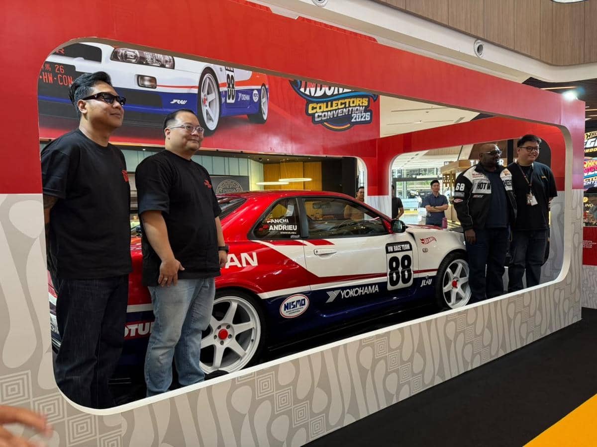 Model die-cast Hot Wheels BNR34 dipamerkan sebagai bagian dari kehadiran Hot Wheels dalam ajang IMX 2026.