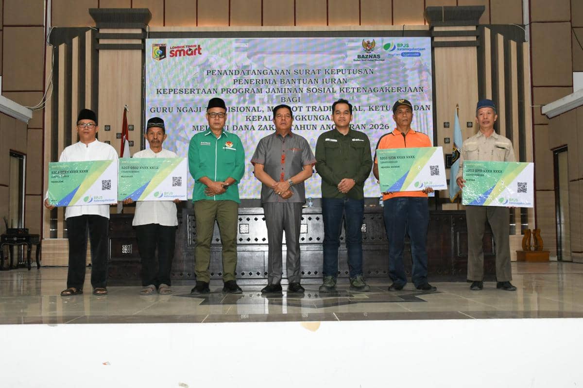 1.087 Pekerja Rentan di Lotim Dapat BPJS Ketenagakerjaan dari Dana Zakat