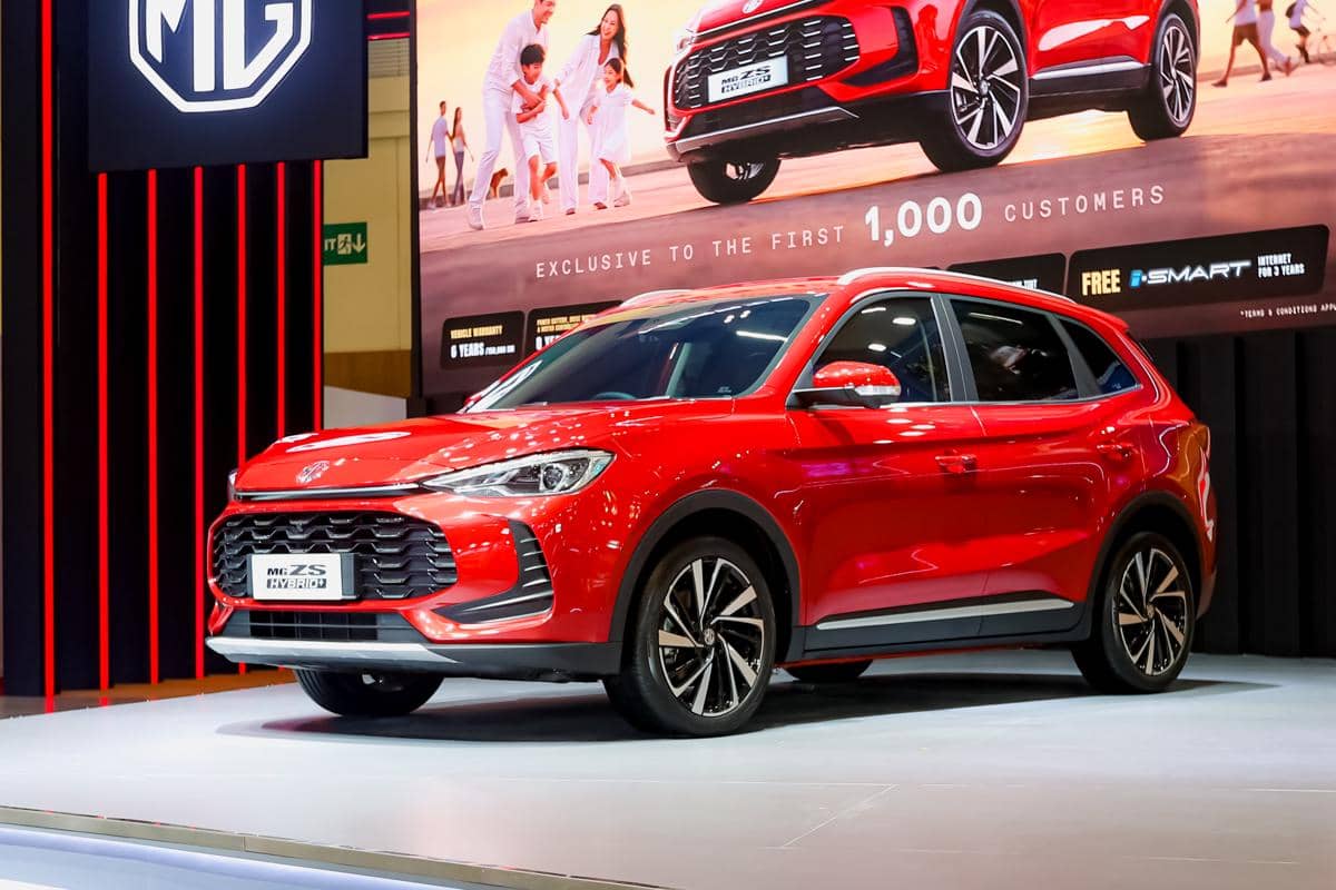 Mobil MG ZD Hybrid+ dipamerkan pada ajang GIIAS 2026 dalam dokumentasi resmi yang dirilis oleh pihak MG.