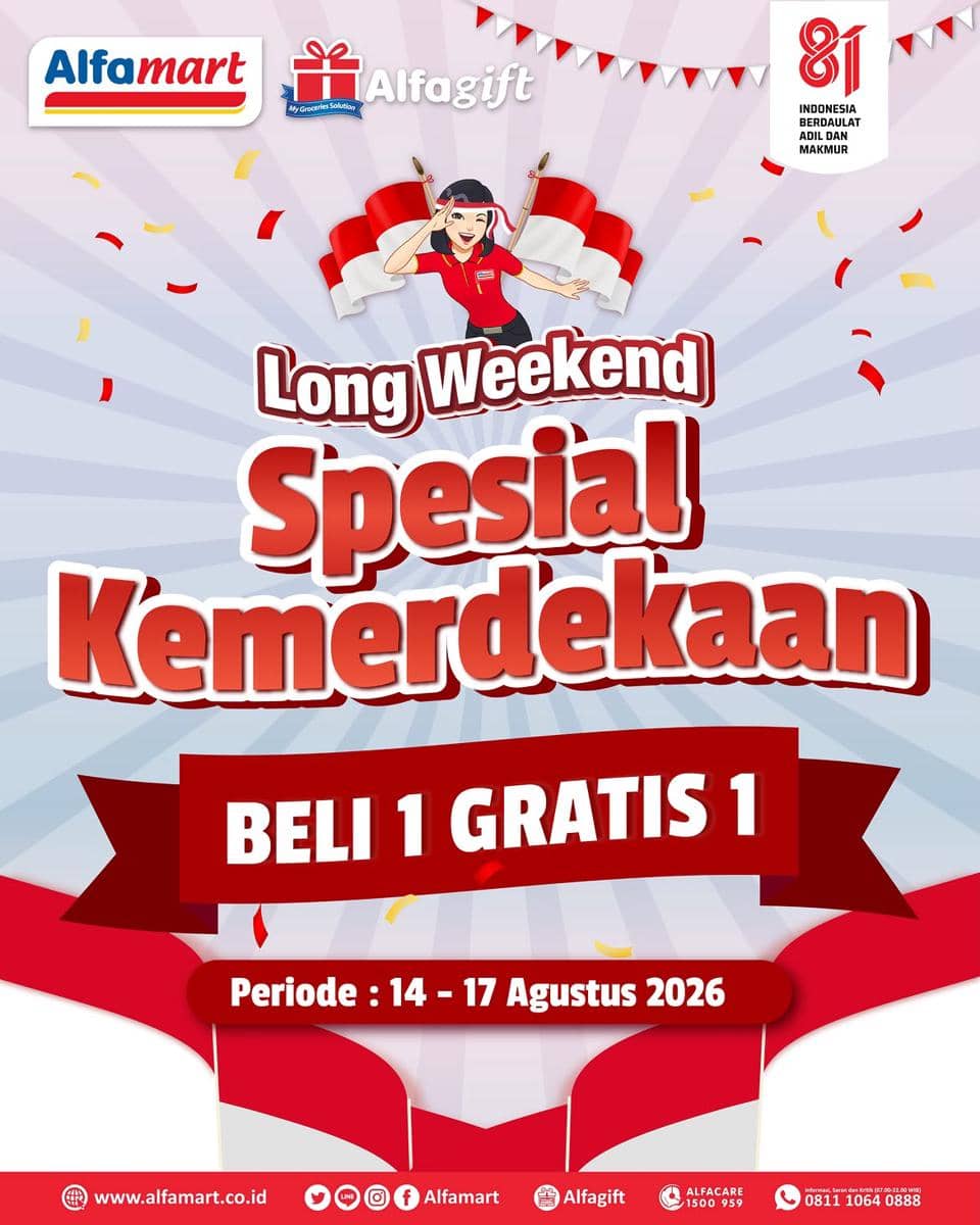 Poster promo 17 Agustus 2026 Alfamart