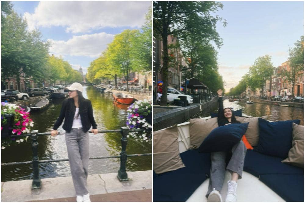 8 Potret Raline Shah Berjalan-jalan di Kota Amsterdam, Happy!