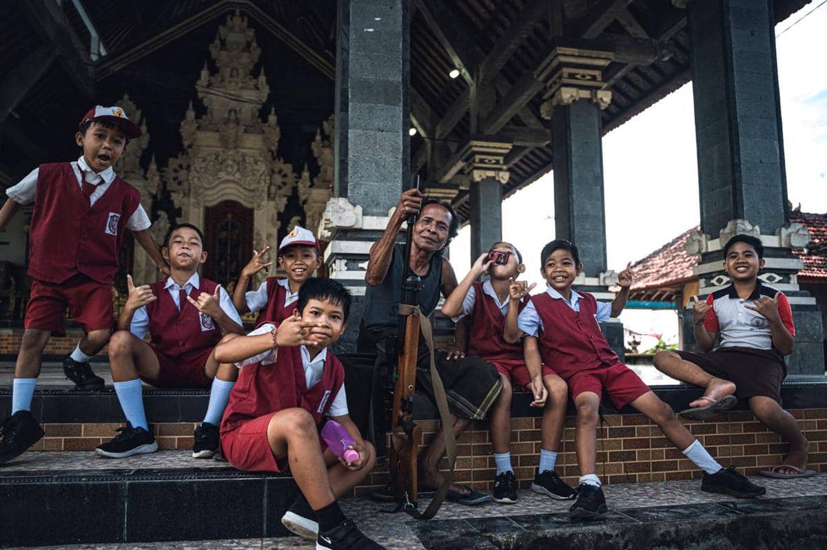ilustrasi anak sekolah, SD, Bali, Indonesia