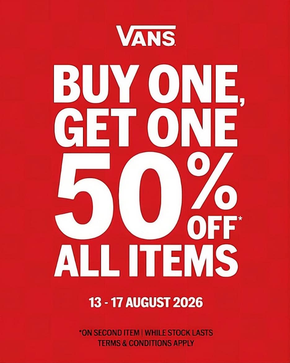 Promo Vans 17 Agustus 2026, Diskon Sampai 50 Persen!