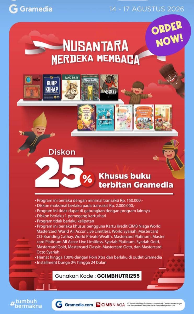 Gramedia (Nusantara Merdeka Membaca) (instagram.com/gramediacom)