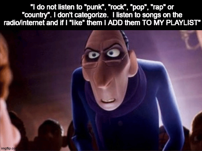 meme kartun tentang playlist lagu