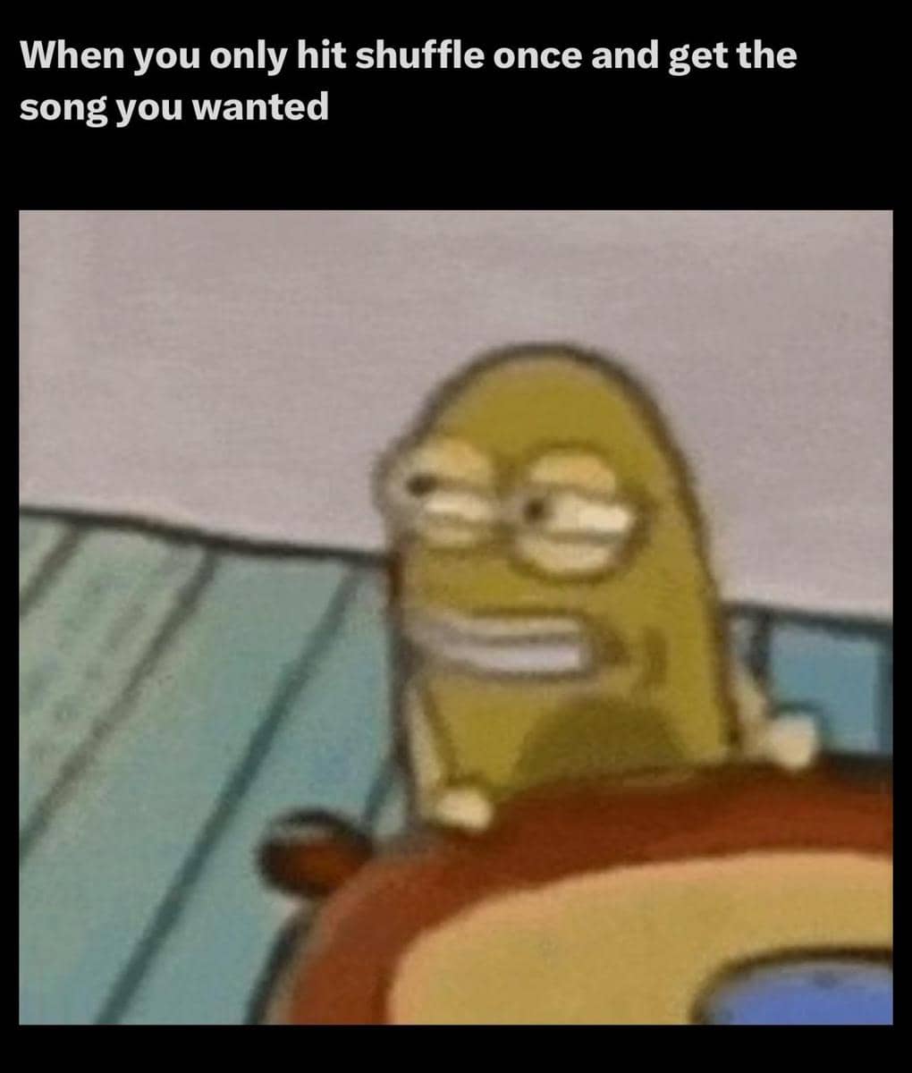 meme kartun tentang playlist lagu