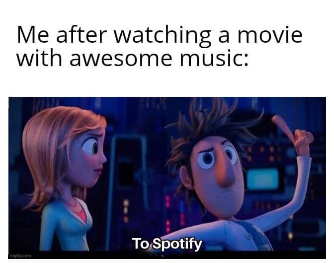 meme kartun tentang playlist lagu