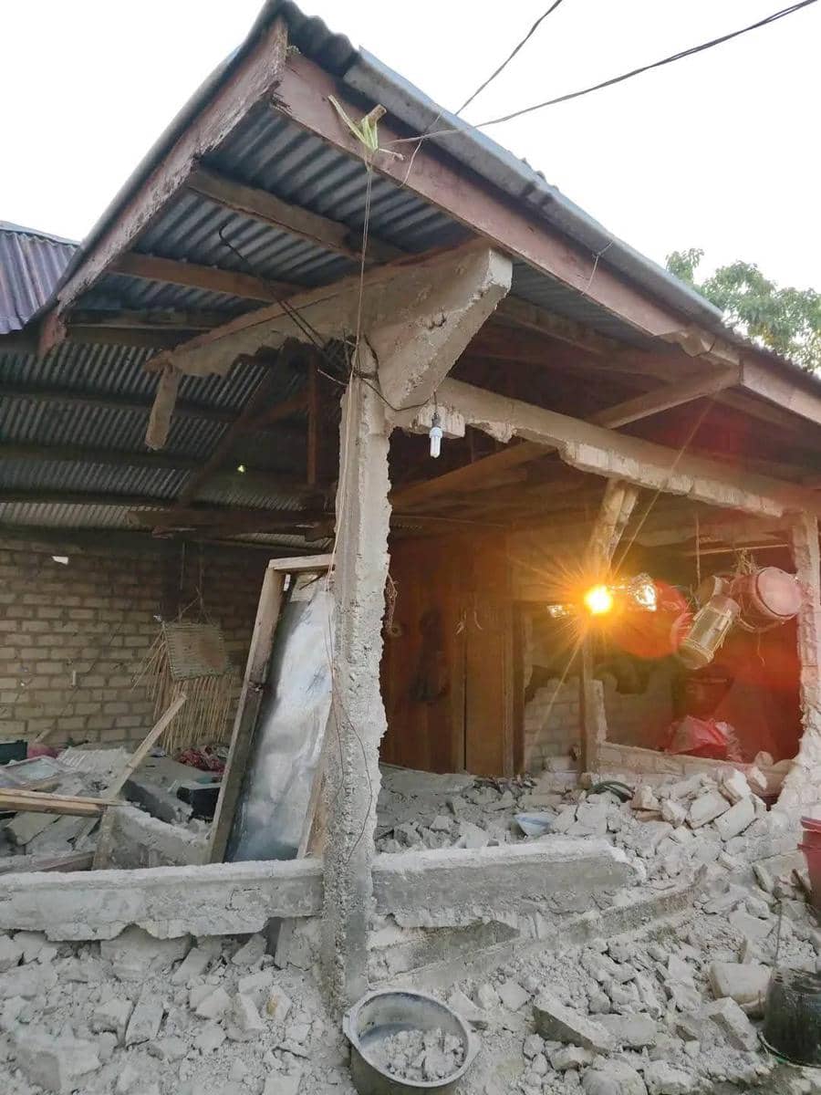 Kondisi rumah warga di Kabupaten Manggarai yang terdampak gempa bumi pada 15 Agustus 2026.