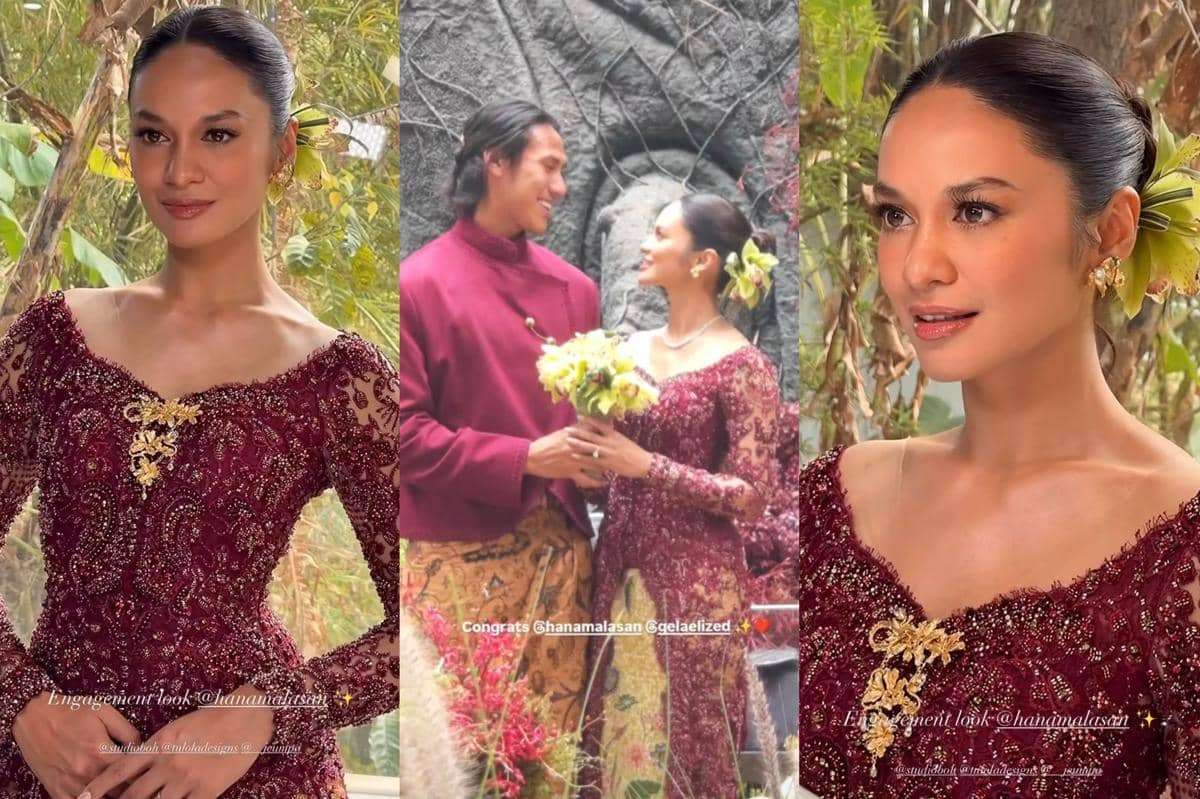 5 Ide Gaya Kebaya dan Makeup Pertunangan Hana Malasan, Klasik Elegan!