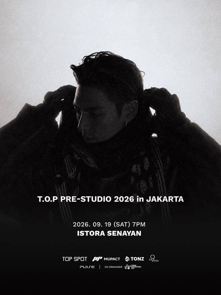 Materi promosi konser T.O.P PRE-STUDIO 2026 Jakarta