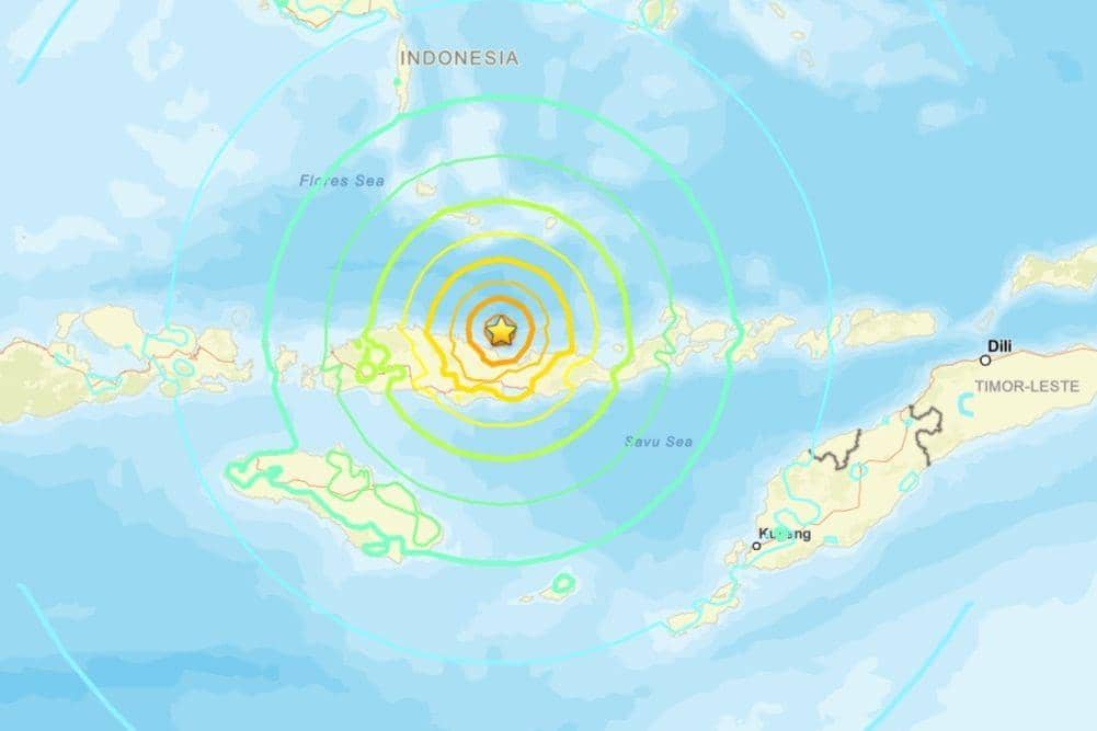 Peta wilayah terdampak gempa Flores