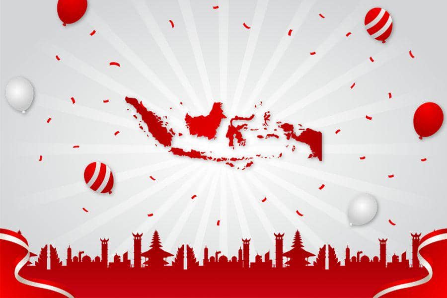 Ilustrasi penghormatan kepada pahlawan pada Bulan Kemerdekaan