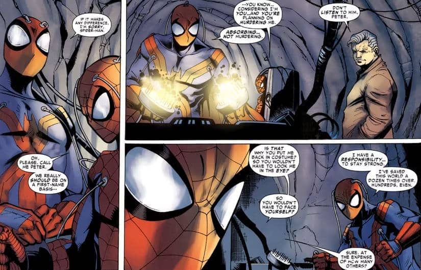 Ilustrasi komik Uncle Ben dari Amazing Spider-Man Annual #38, dengan gaya gambar khas Marvel Comics.
