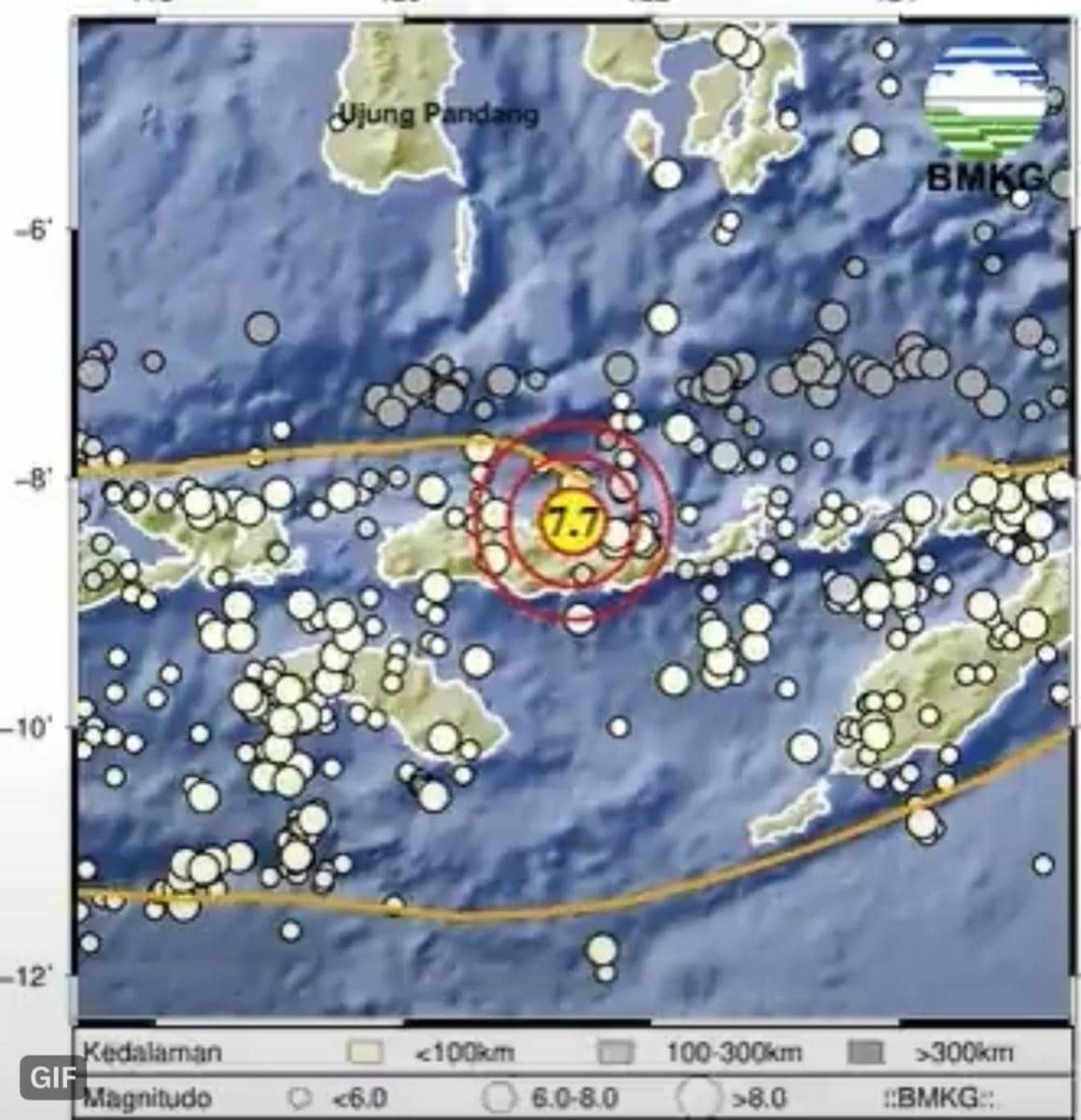 [BREAKING] Gempa Magnitudo 7,7 Guncang Timur Laut Mbay-Nagekeo NTT