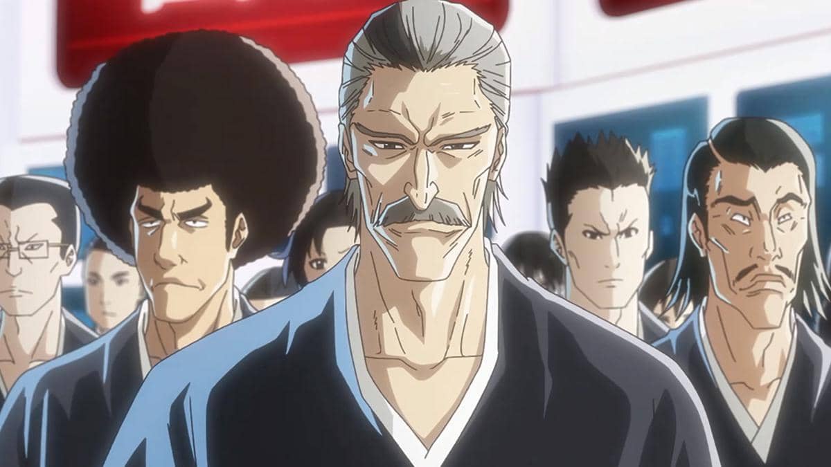 Okikiba bersama para Shinigami bersiap membantu Ryunosuke dan Shion dalam serial anime Bleach TYBW Part 4.