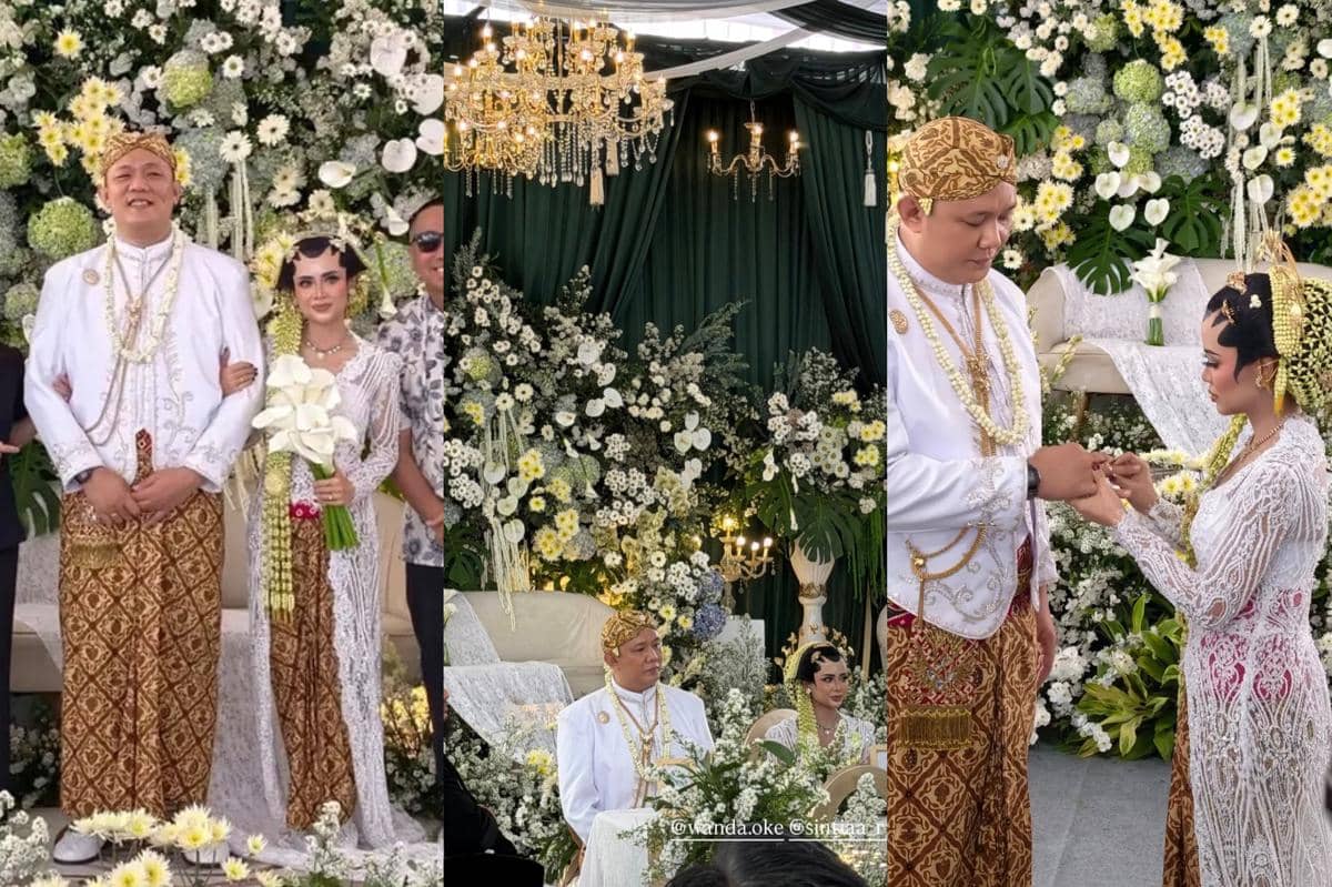 4 Inspirasi Kebaya Akad Nikah Istri Wancoy dan Dekorasi Emerald Garden