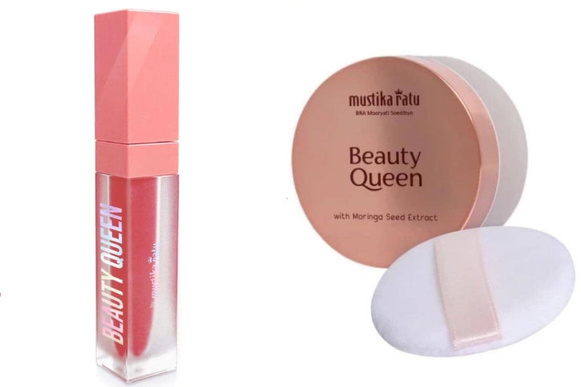 Produk lippies dan bedak Beauty Queen by Mustika Ratu