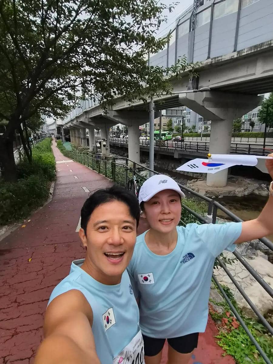potret Ko Han Min ikut maraton 815 Run