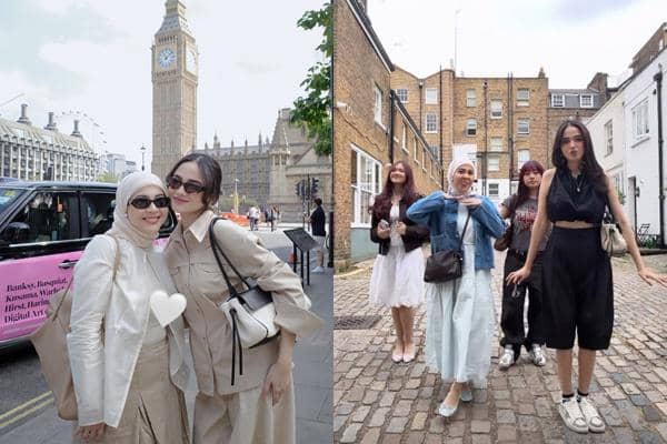 Momen Syifa Hadju, Tengku Nadira, Kesha Ratuliu Liburan ke London 2026