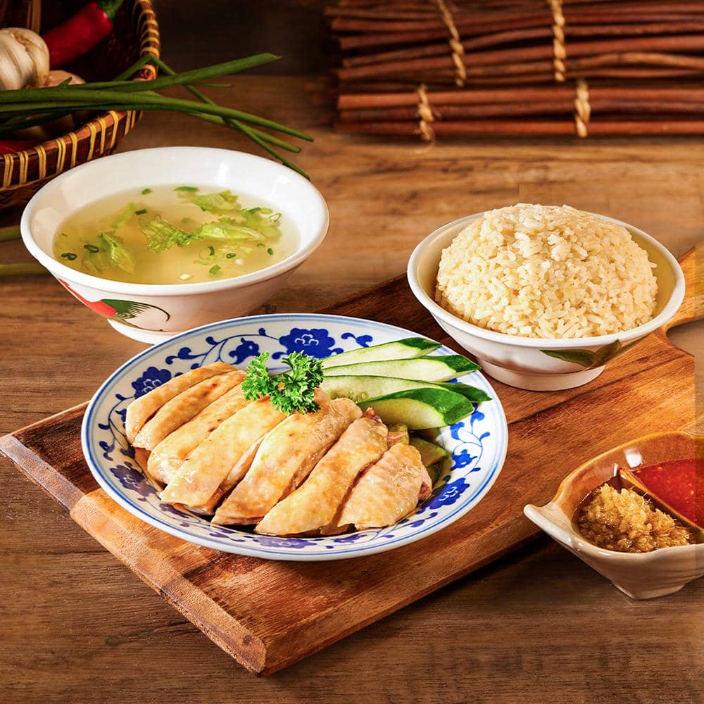 Potret menu Hainanese Chicken Rice di Oriental Kopi Malaysia