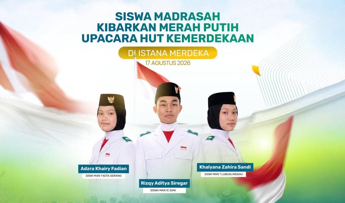 Tiga Siswa Madrasah Lolos Jadi Paskibraka Nasional 2026, Ini Profilnya