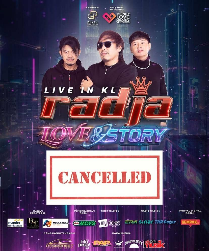 Potret personel band Radja dalam unggahan Instagram untuk konser perayaan 25 tahun perjalanan musik mereka.