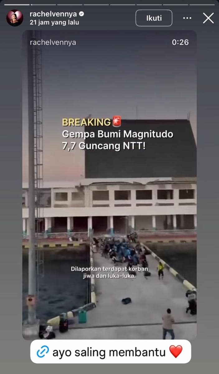 Potret Rachel Vennya dalam unggahan di akun Instagram @rachelvennya, sebagaimana tercantum pada keterangan foto.