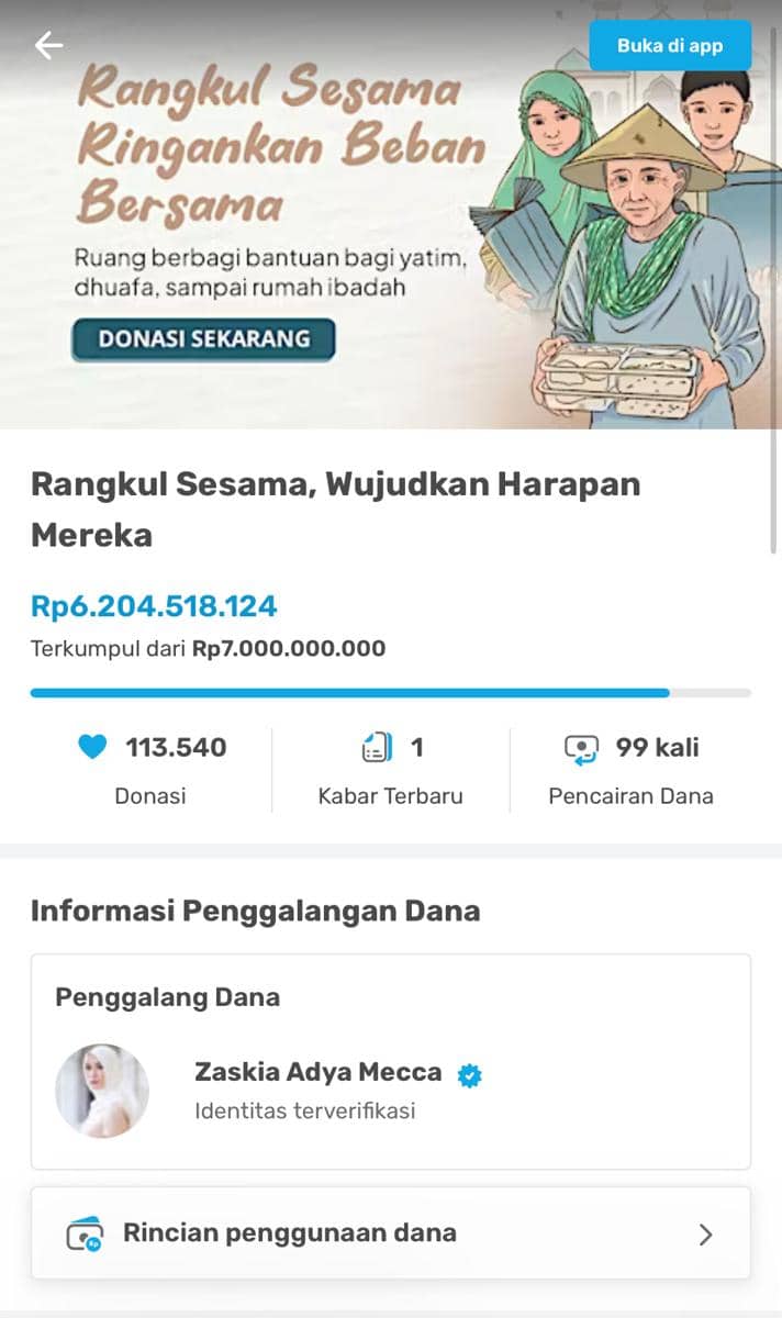 Potret Zaskia Adya Mecca yang dibagikan melalui akun Instagram pribadinya, Instagram.com/zaskiadyamecca.