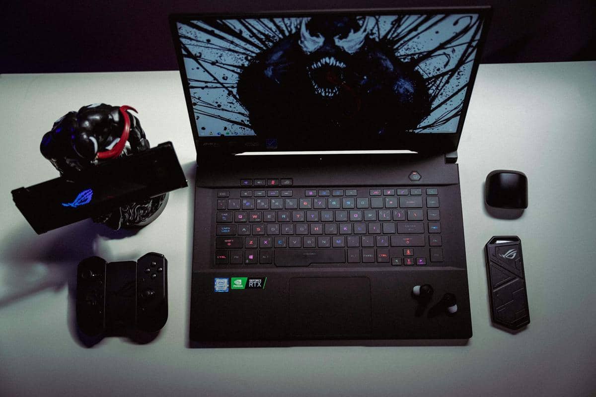 ilustrasi laptop gaming