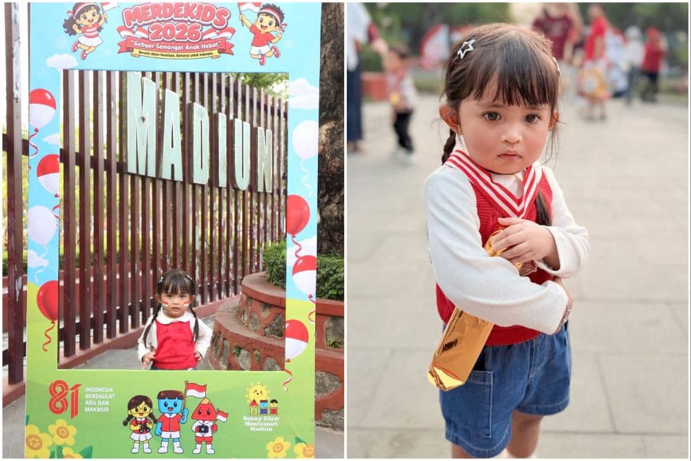 8 Potret Cunda Anak Denny Caknan Ikut Lomba Agustusan di Sekolah