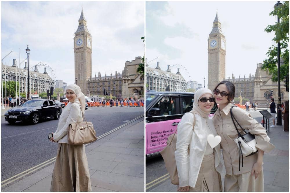 10 Potret Kesha Ratuliu Jalan-jalan di London bareng Sahabat, Happy!