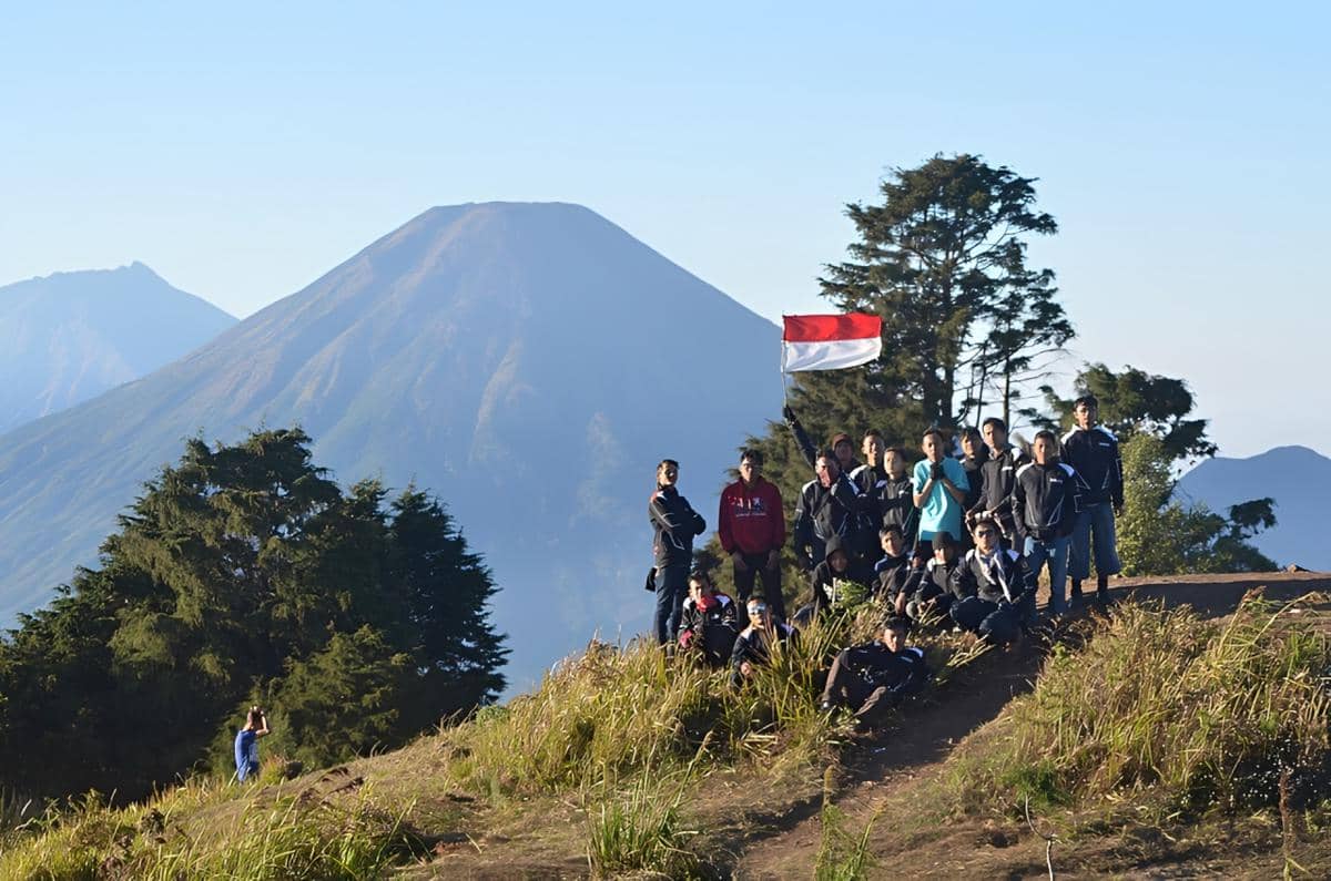 potret pendaki di Gunung Prau