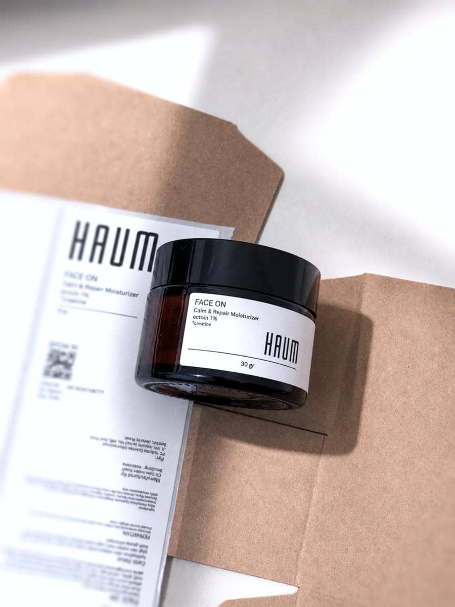 Tampilan produk Haum skincare moisturizer.