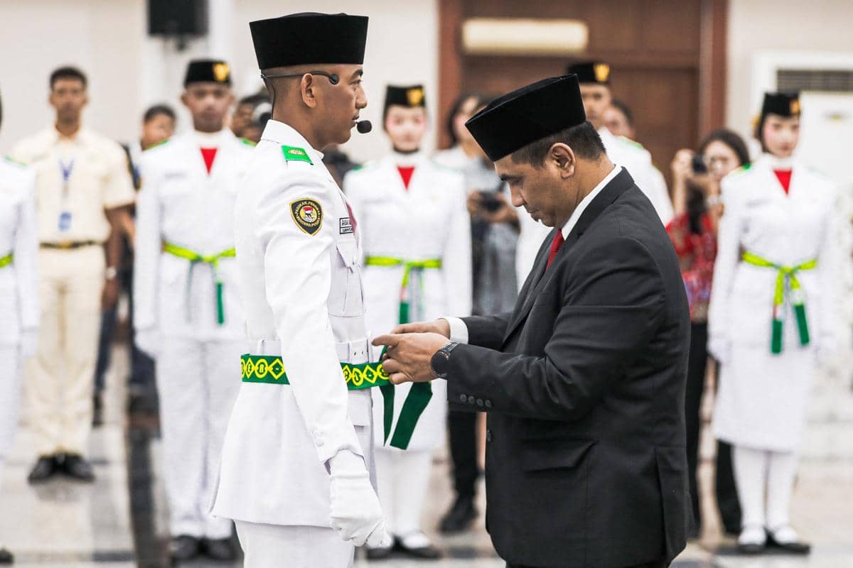 Pengukuhan 45 Paskibraka Jateng 2026. (Dok. Pemprov Jateng)
