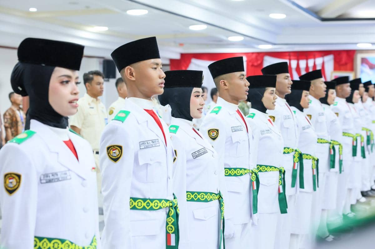 Pengukuhan 45 Paskibraka Jateng 2026. (Dok. Pemprov Jateng)